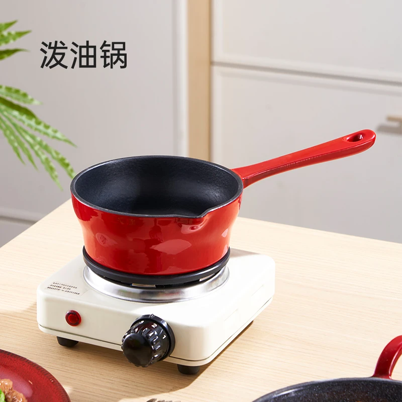 （磊磊专属）（内地）YANZAO/焱造铸铁珐琅锅13口径泼油锅电磁炉