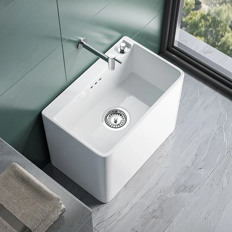 卫浴拖把池家用阳台卫生间大容量拖布池方形墩布池落地式小号槽池