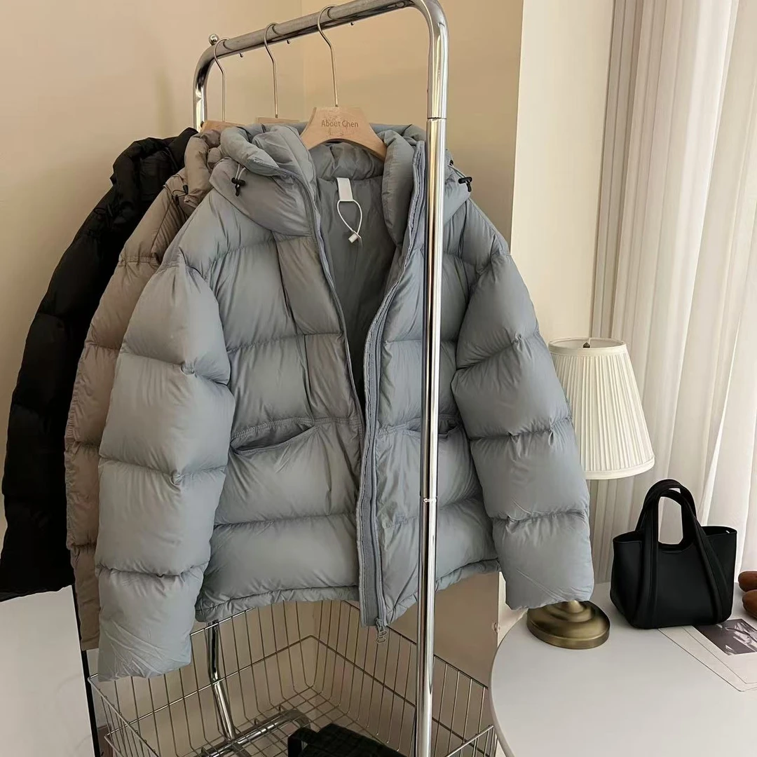 新国标 95％白鸭绒 中长款 无胆直充 泡芙羽绒服
