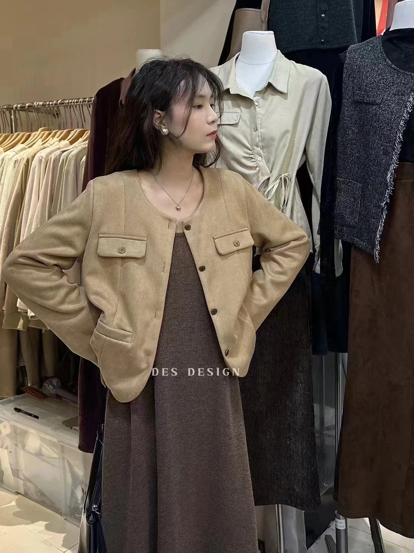 依琳家秋冬新品鹿皮绒时尚外套