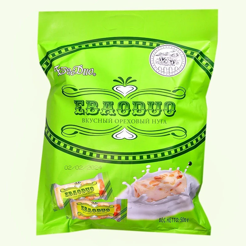 俄罗斯风味花生牛轧糖   500g/袋