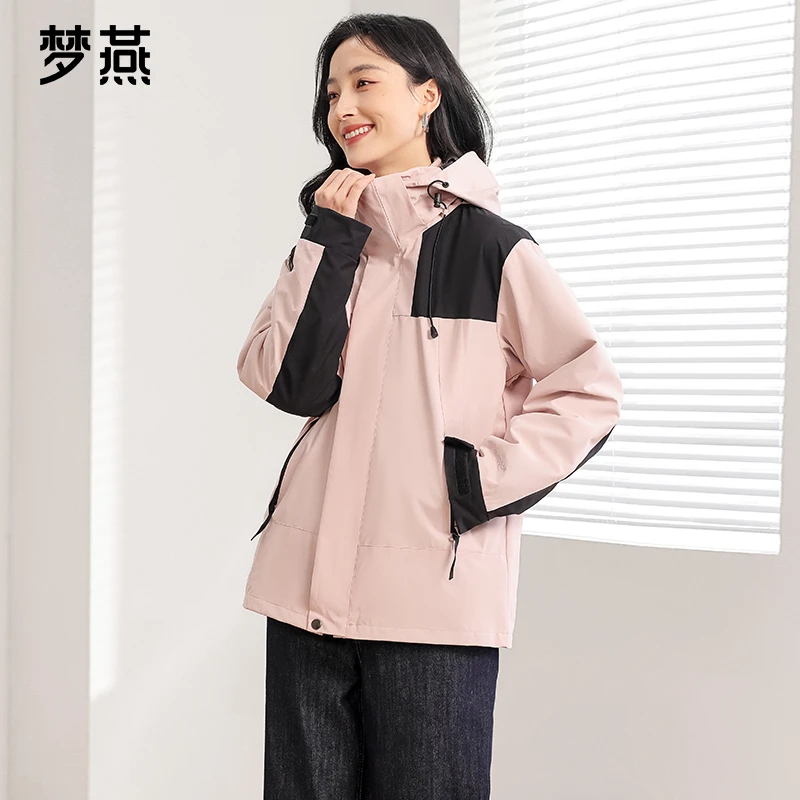 梦燕秋冬女款舒适柔软摇粒绒加厚保暖三合一脱卸冲锋衣CY03B4004D