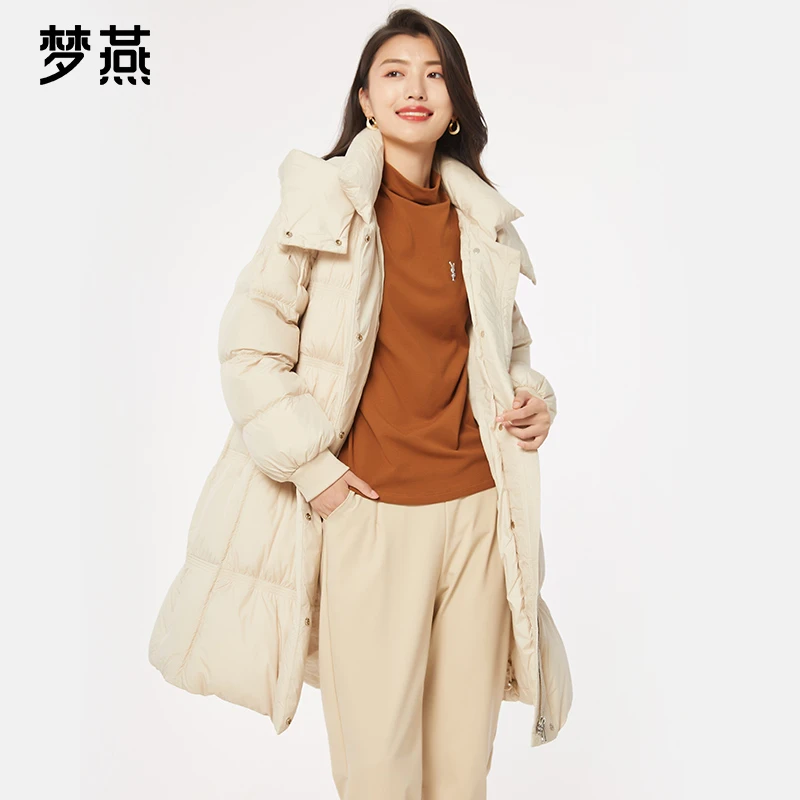 梦燕冬季女士休闲长款时尚保暖大廓形羽绒服女外套CY11B2145