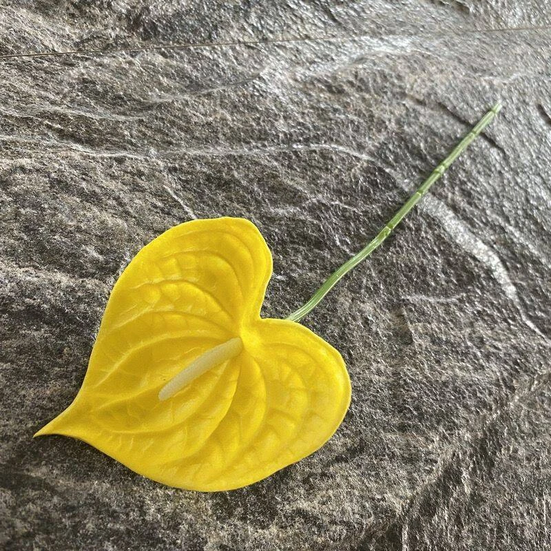 单只产品PU红掌客厅装饰假花艺术插花仿真手感软胶红掌