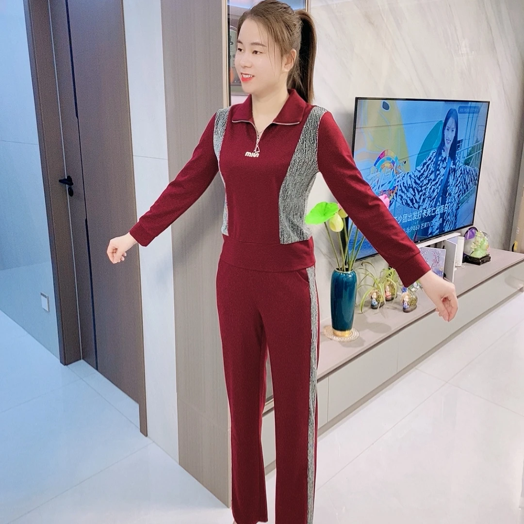 【十姐妹推荐】2024秋冬季新款时尚洋气气质休闲减龄修身显瘦套装