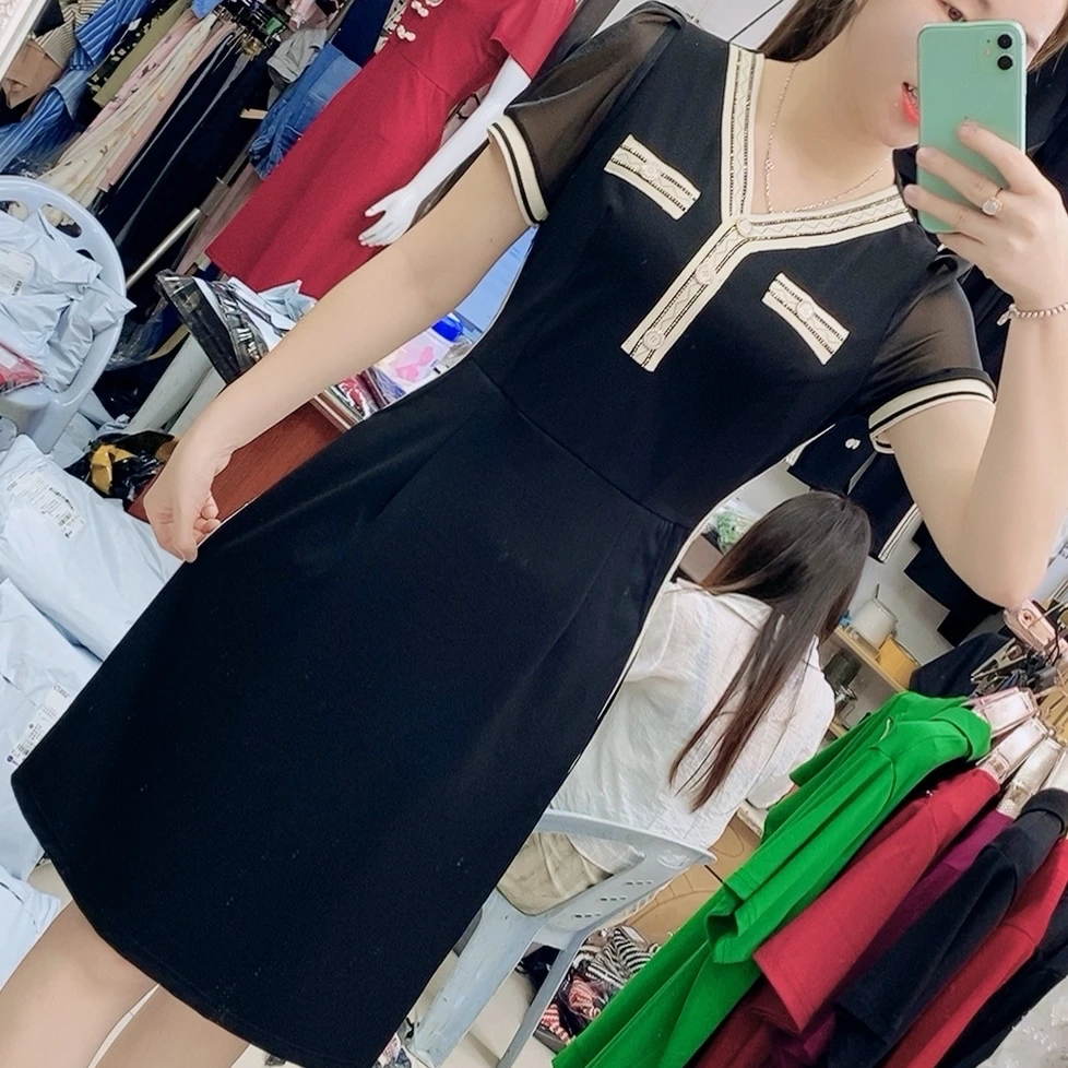 【十姐妹推荐】2024新款夏季时尚休闲端庄大方修身显瘦气质女连衣裙