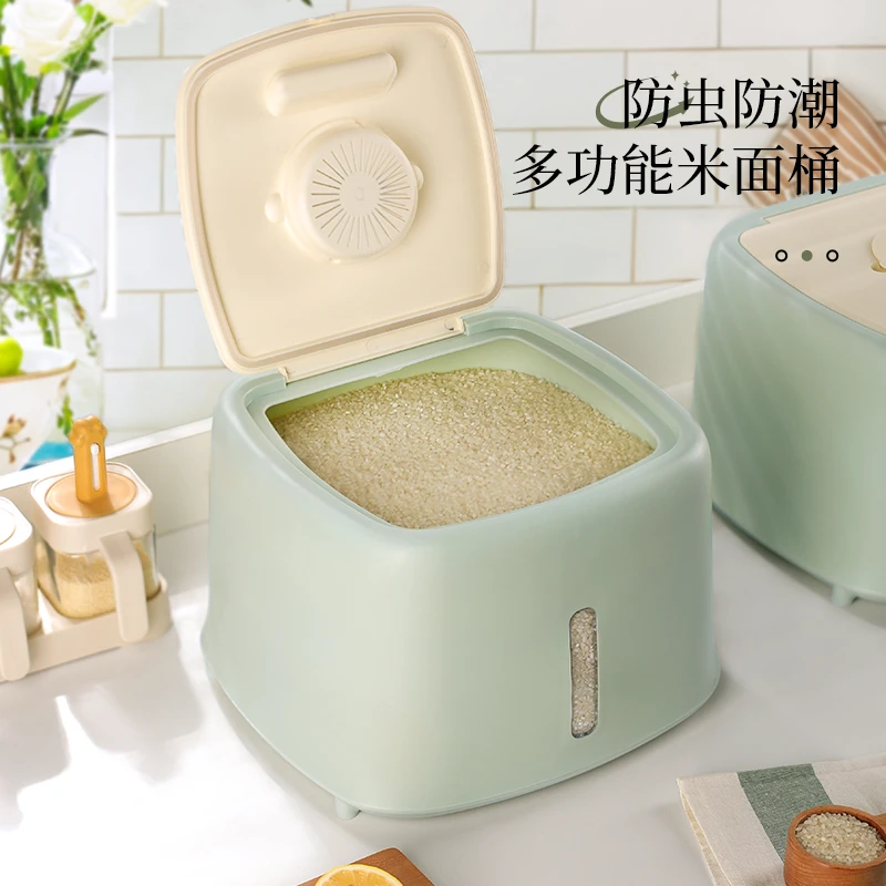 20斤米桶家用轻奢防虫防潮食品级密封米缸装面粉储米箱米粮收纳盒