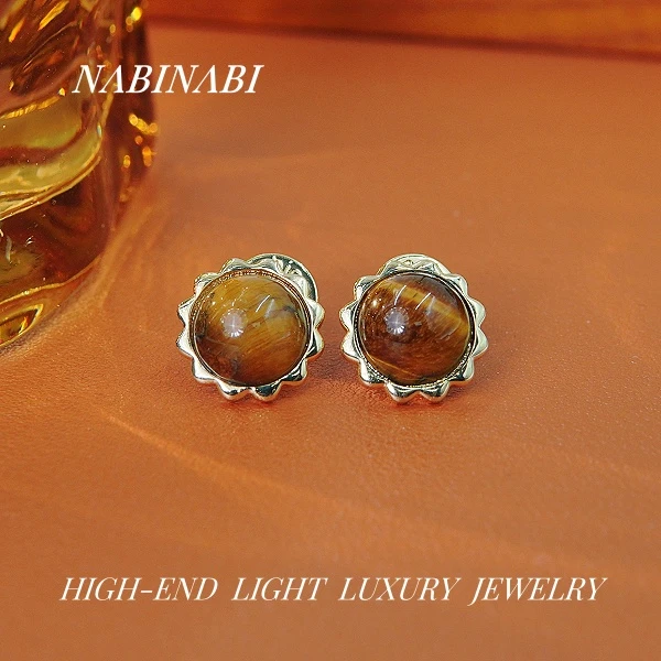 合金耳饰 7401高级感镶嵌定制耳钉925银针时尚高级感女耳环小众