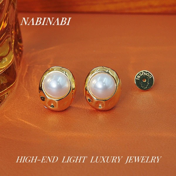 铜合金仿珍珠耳饰 0587气质高级感耳钉925银针时尚百搭女耳环