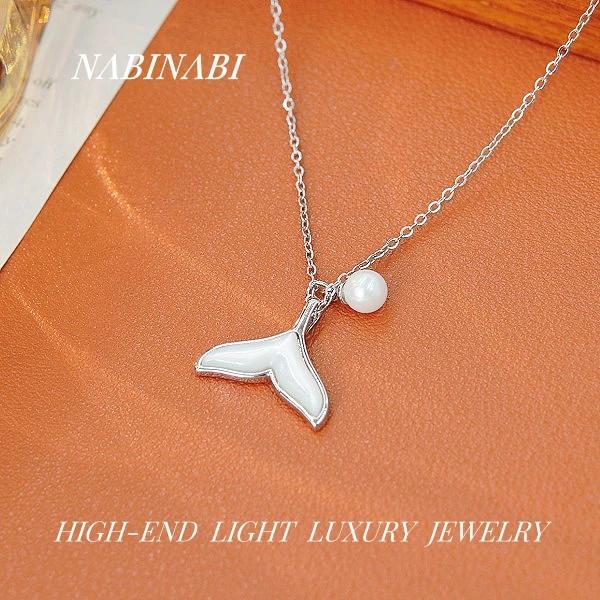 钛钢项链 【美人鱼的眼泪】小众设计项链时尚坠链百搭韩版简约1577