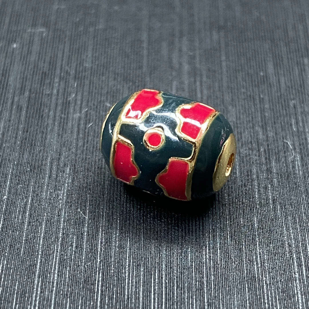 镀金变色桶珠文玩diy配饰9.4*12.5mm