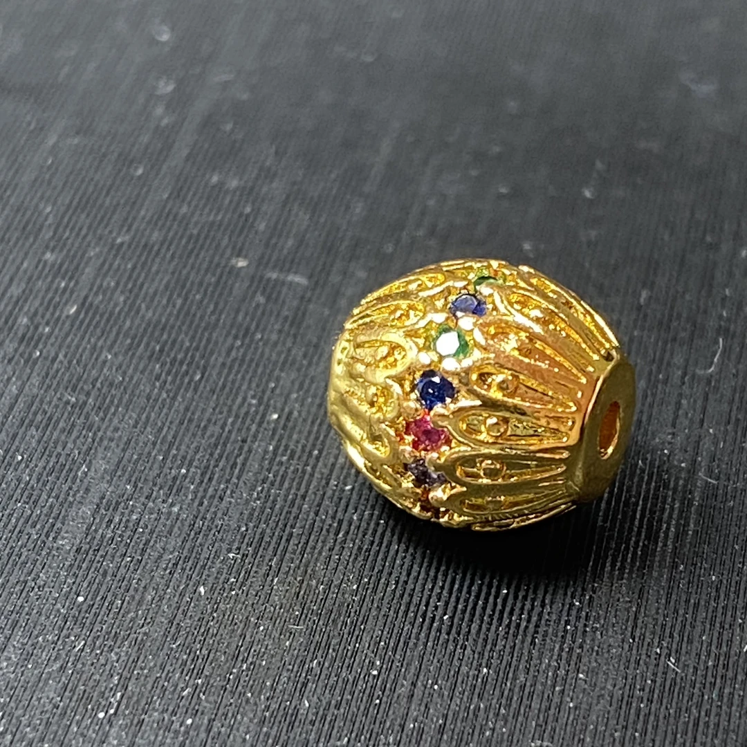 镀金格桑花diy配饰9.5*10mm