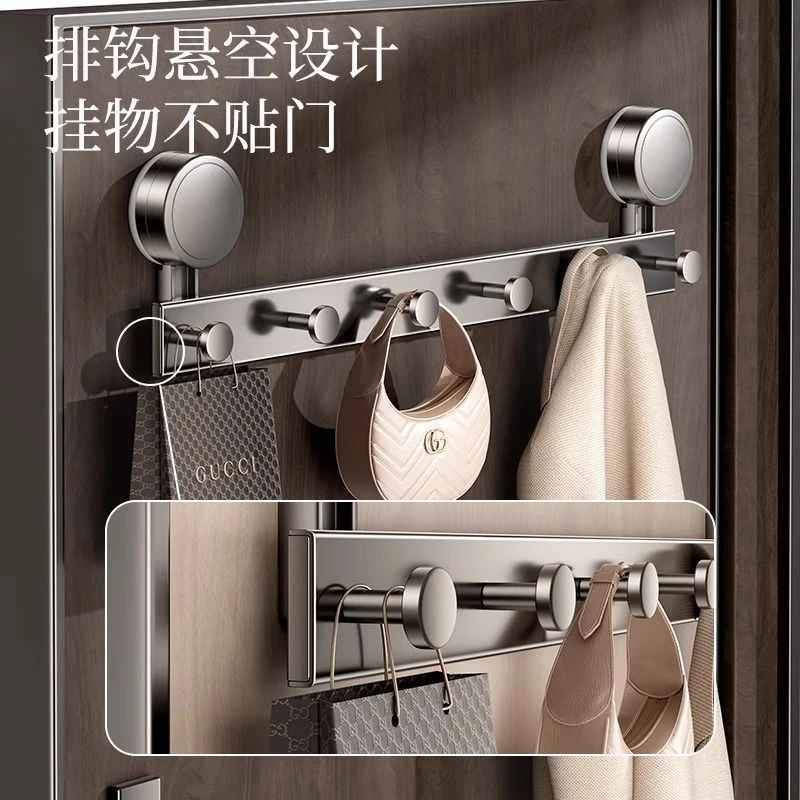 家用壁挂式门后强力粘胶免打孔强力承重置物架钩子入户挂衣架收纳