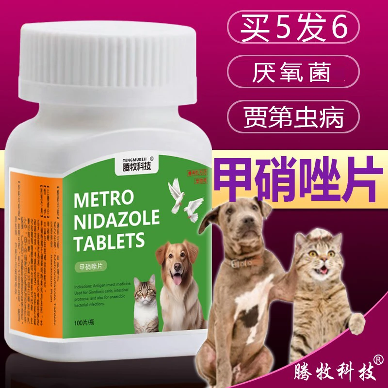 宠物甲硝唑片猫咪狗犬用口炎消炎药牙龈红肿流口水口腔溃疡尿道炎