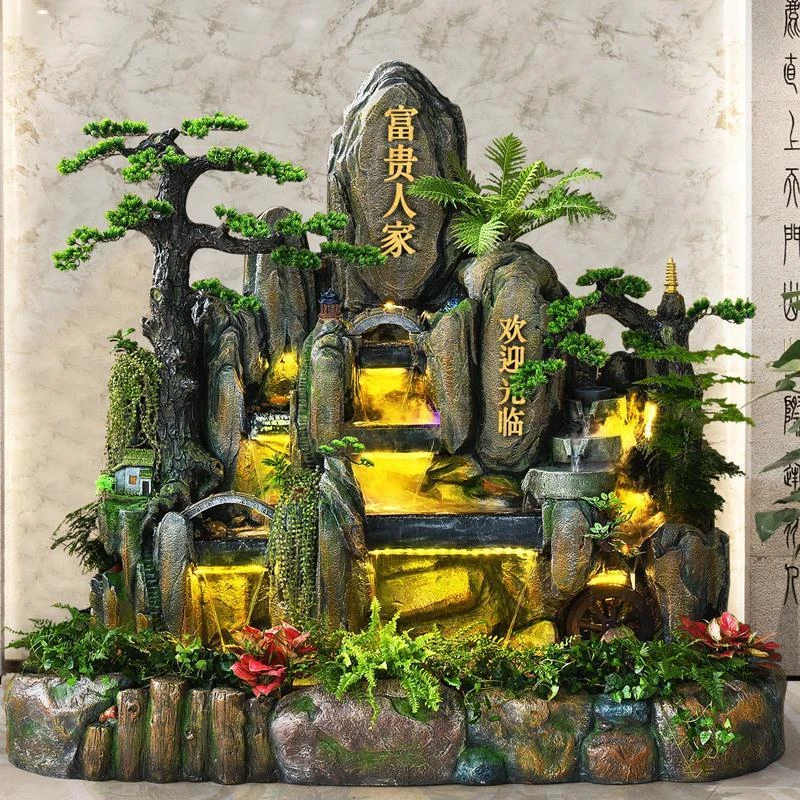 大型户外庭院假山流水喷泉摆件客厅阳台办公室外室内家用开业乔迁