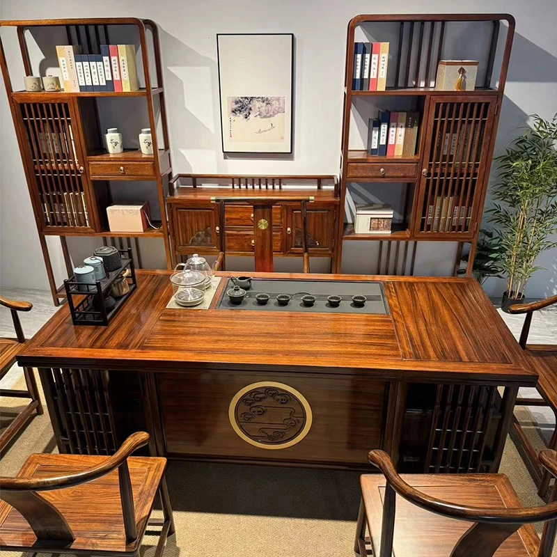 厚德载物新中式茶桌椅家用客厅办公室禅意古典两用泡茶桌