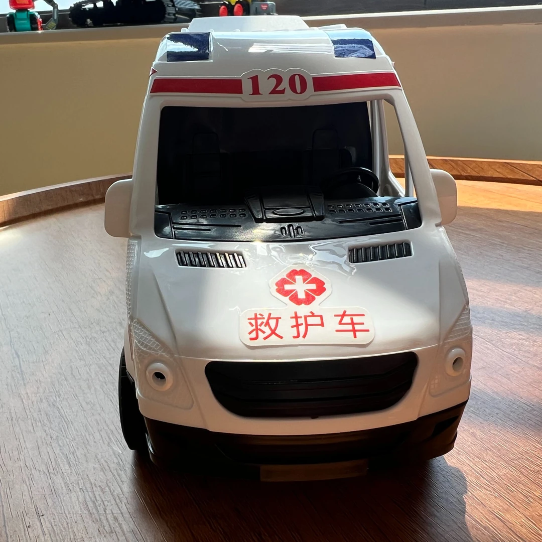 儿童22厘米大号惯性滑行救护120转运车DIY贴纸（损坏联系补发）
