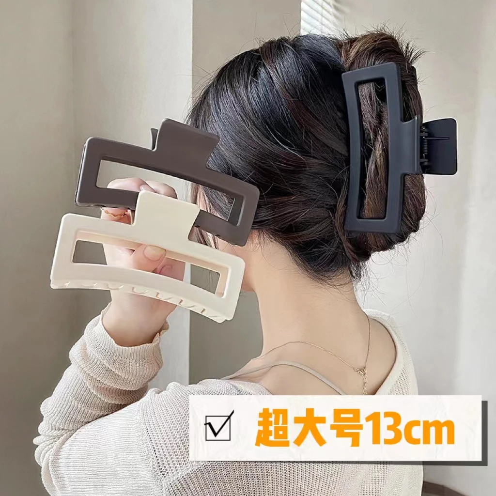 韩国精致发抓方形夹子头饰发夹后脑勺发卡特大号抓夹发量多鲨鱼夹