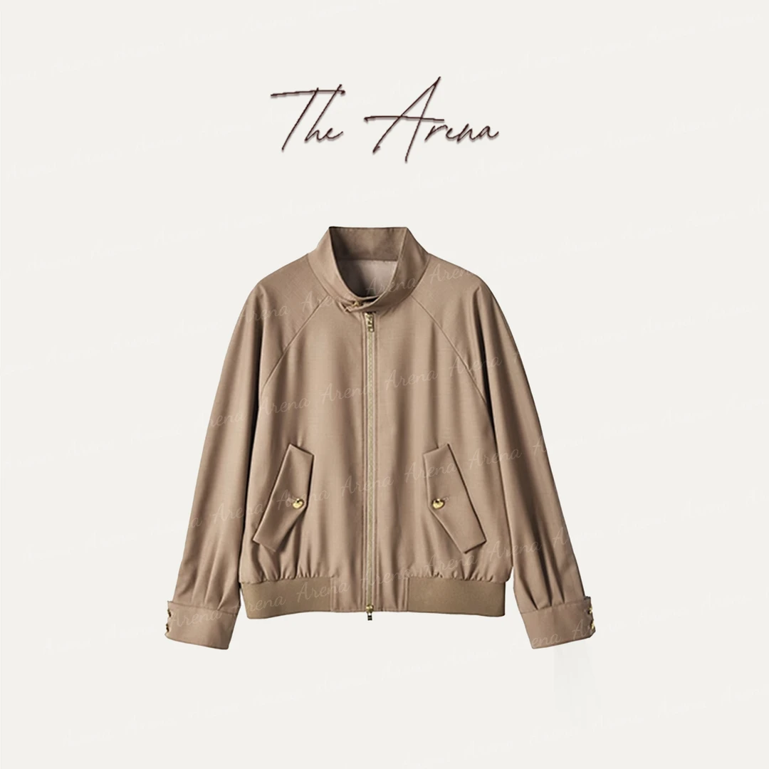 The Arena「率性自我」驼色长袖金扣外套221