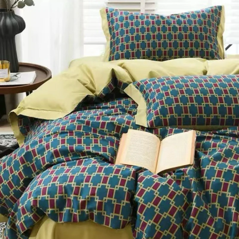 [多色]NM长绒棉贡缎磨毛床单纯棉轻奢四件套（安娜贝儿/摩登经典）