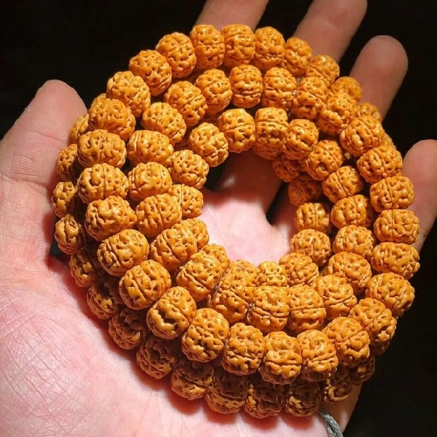 精挑老树梅花桩小金刚菩提花王108颗原生态五瓣手持念珠佛珠文玩