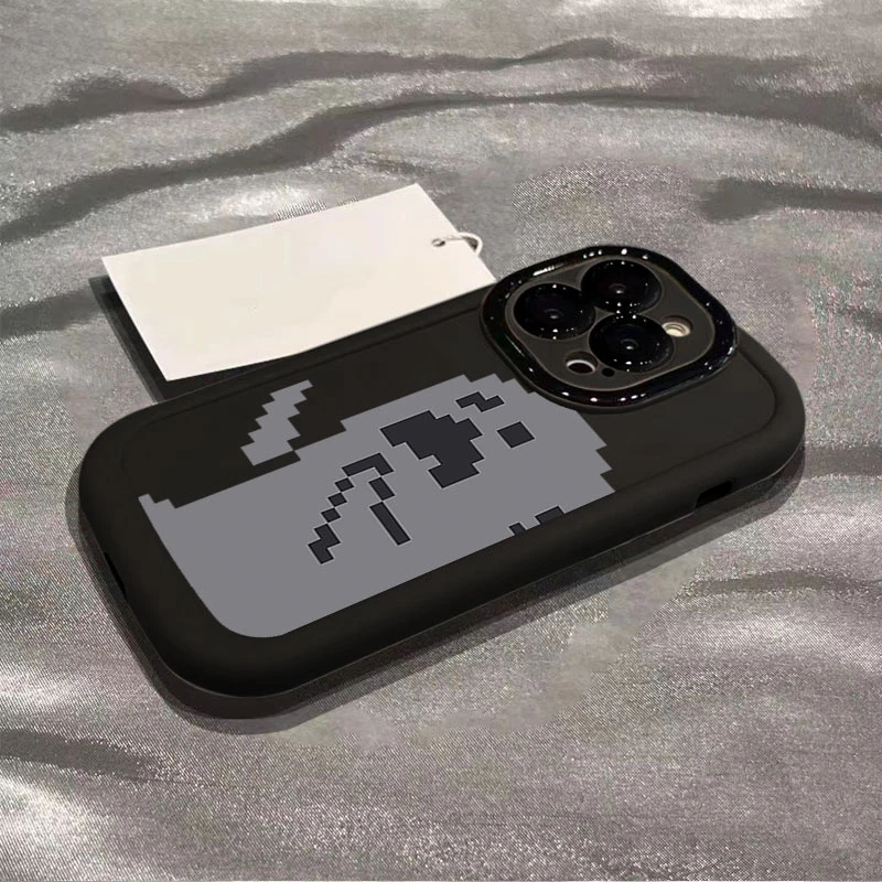 高级感像素幽灵适用苹果15promax手机壳iphone14全包13/12/11/x