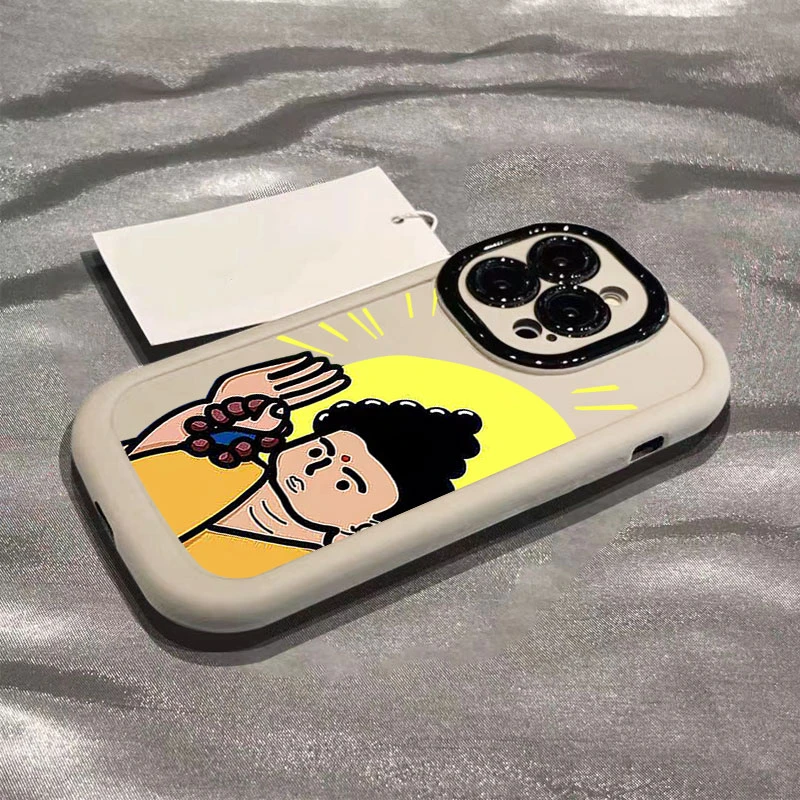 高级感卡通佛祖适用苹果15promax手机壳iphone14全包13/12/11/x