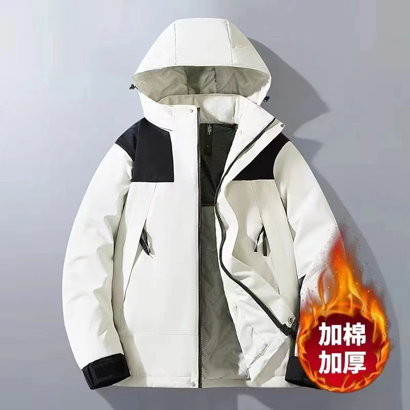 男女同款升级款石墨烯冲锋衣情侣冬装保暖爆款防风加厚棉服1998