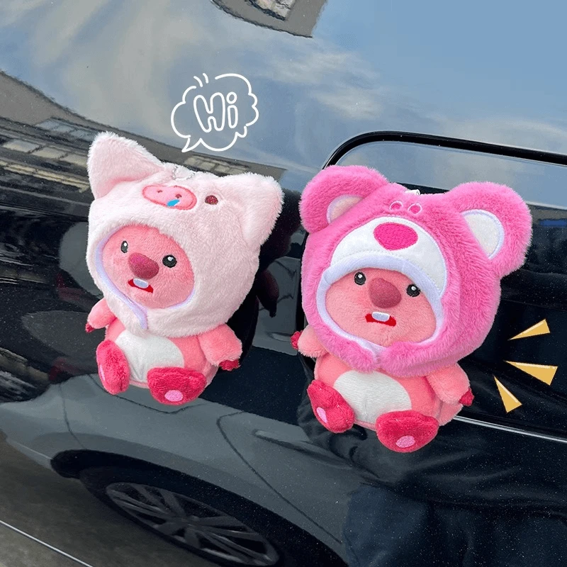 （福利）小海狸露比汽车尾部cm装饰挂件车外玩偶车载后备箱摩托可爱