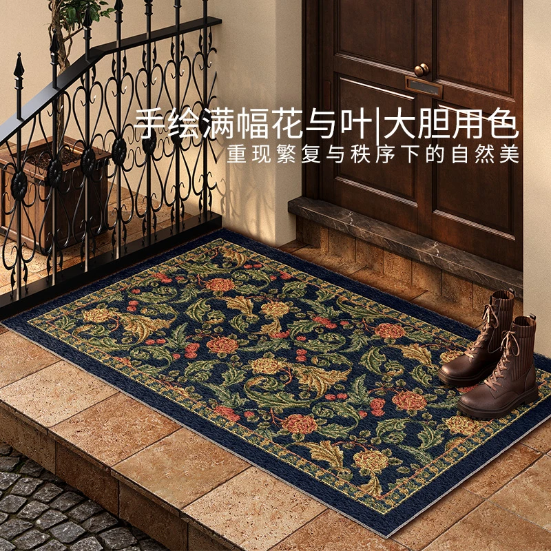 范居佩里美式丝圈地垫玄关门口耐脏防滑入户门垫高级感可定制