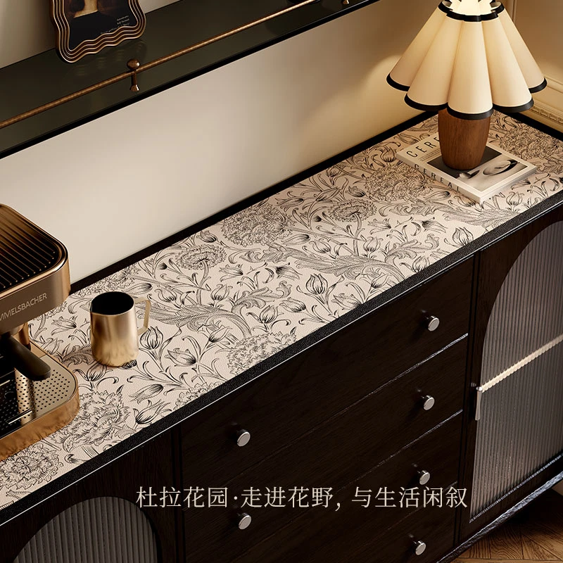 范居杜拉花园法式餐边柜垫家用电视机柜鞋柜防水耐脏pvc长条垫