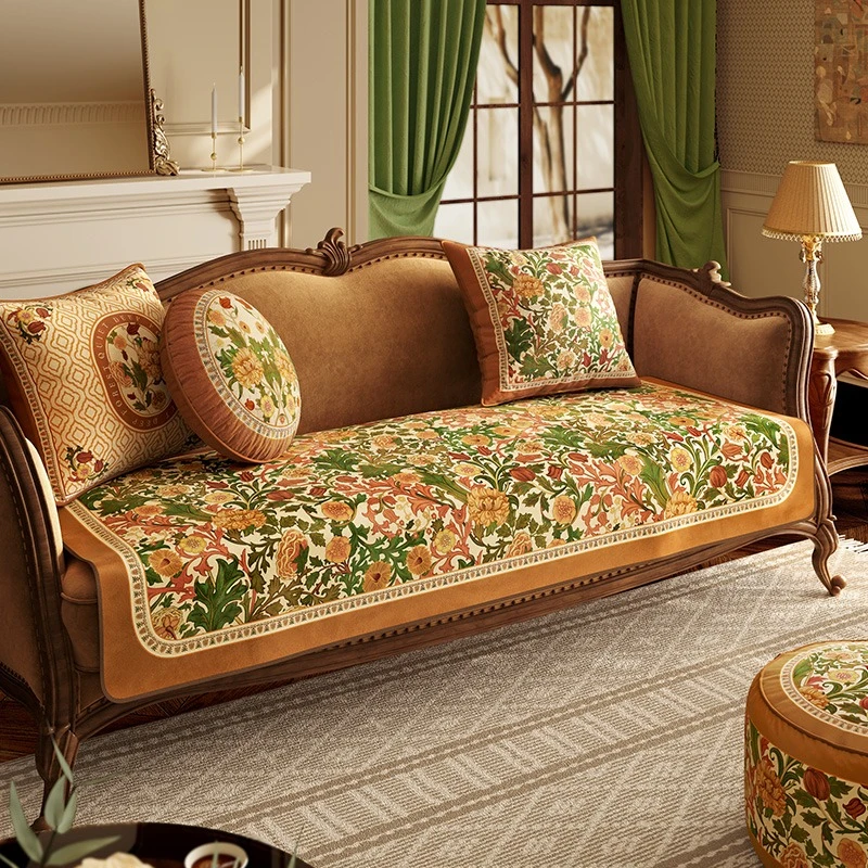 范居莉拉美式高档沙发垫欧式氛围感三人座贵妃床沙发布艺定制
