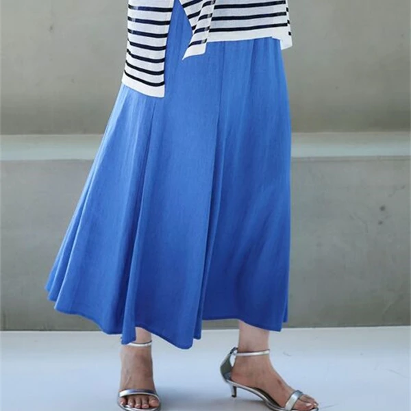 日本原单外贸高端贵牌日系弹力腰垂顺柔软舒适显瘦A中长款半身裙