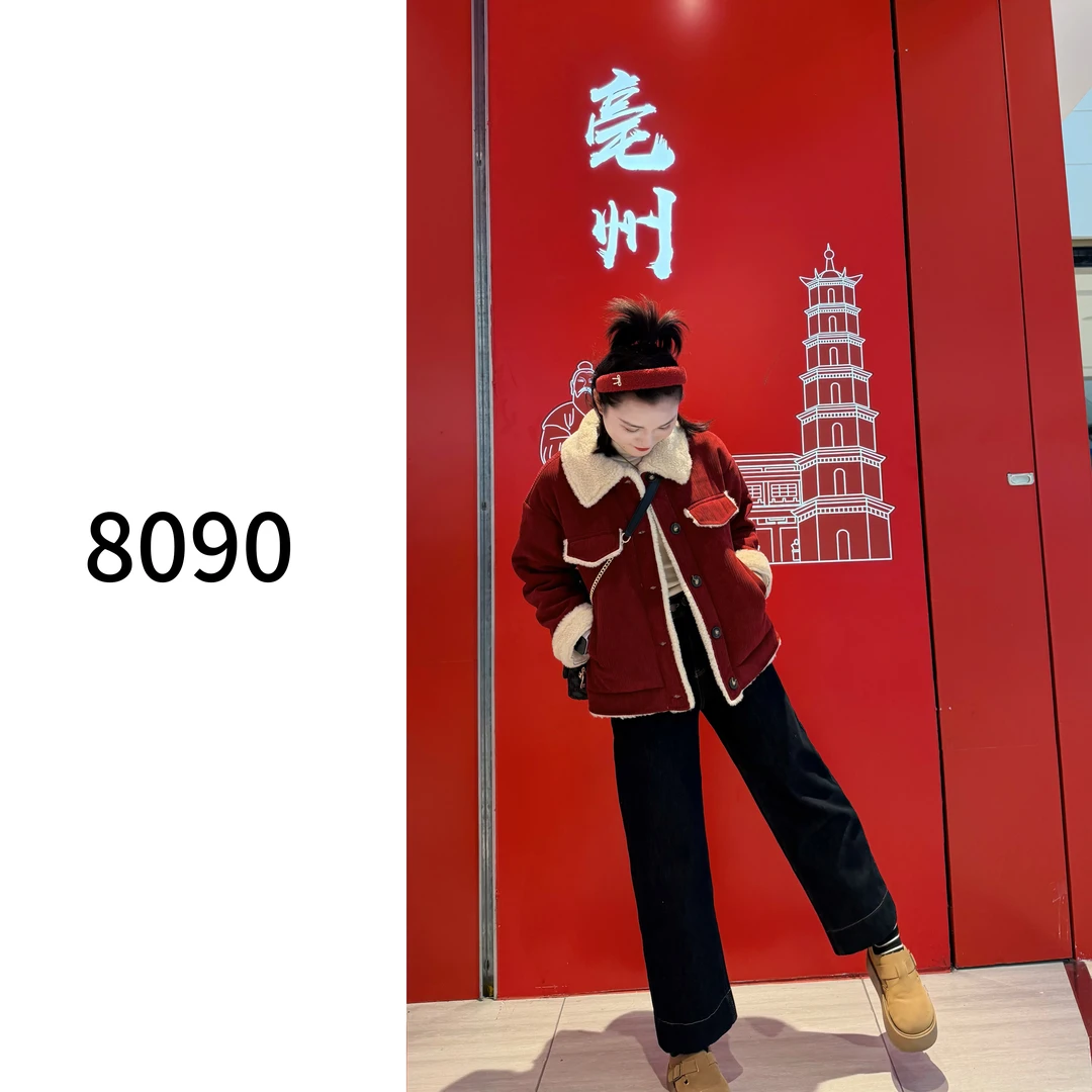 【小个专属】定制灯芯绒厚外套复古百搭加绒加时尚保暖NJ-23116