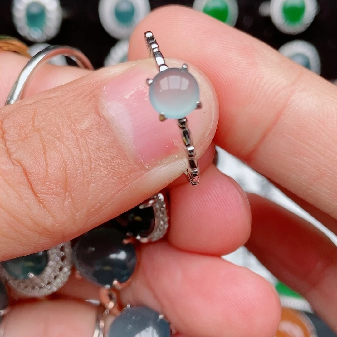 翡翠戒指银S925镶嵌05556289