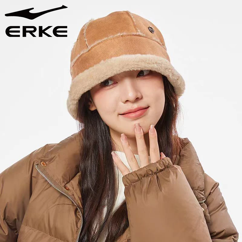 鸿星尔克渔夫帽小众保暖毛绒绒渔夫帽女韩系秋冬户外防寒雷锋帽子