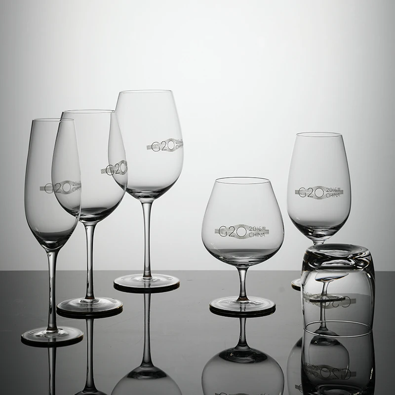 贵中堂无铅水晶玻璃G20纪念版红酒杯整套金边红酒杯高脚杯套装