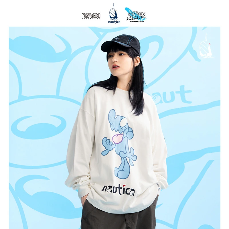 【联名限量】nautica×COINPARKINGDELIVERY早秋日系长袖T恤CPTW3407