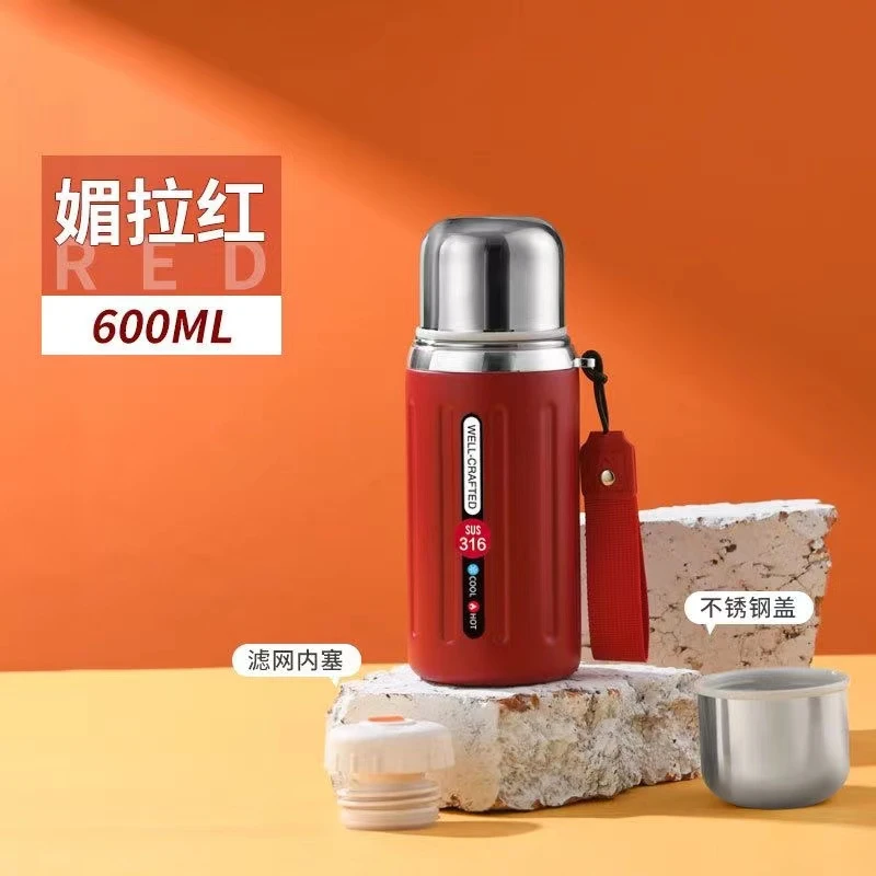 大容量保温壶茶水分离保温杯男女士水杯子便携简约真空车载保冷壶