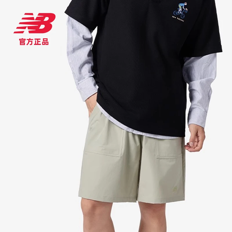 NEW BALANCE NB官方 24男款潮流运动舒适梭织短裤AMS42308