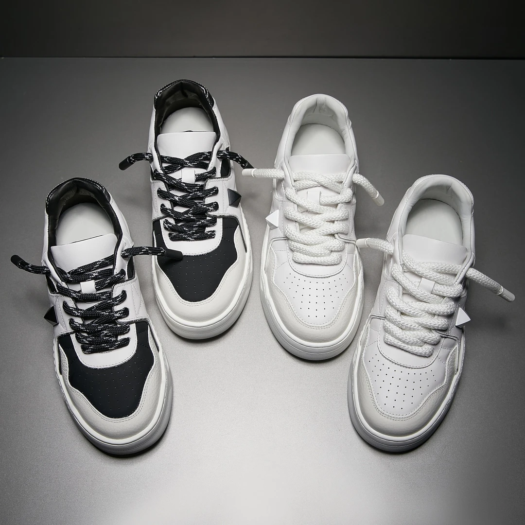 【四哥同款】时尚男女真皮潮流运动透气休闲鞋百搭舒适厚底四季潮鞋