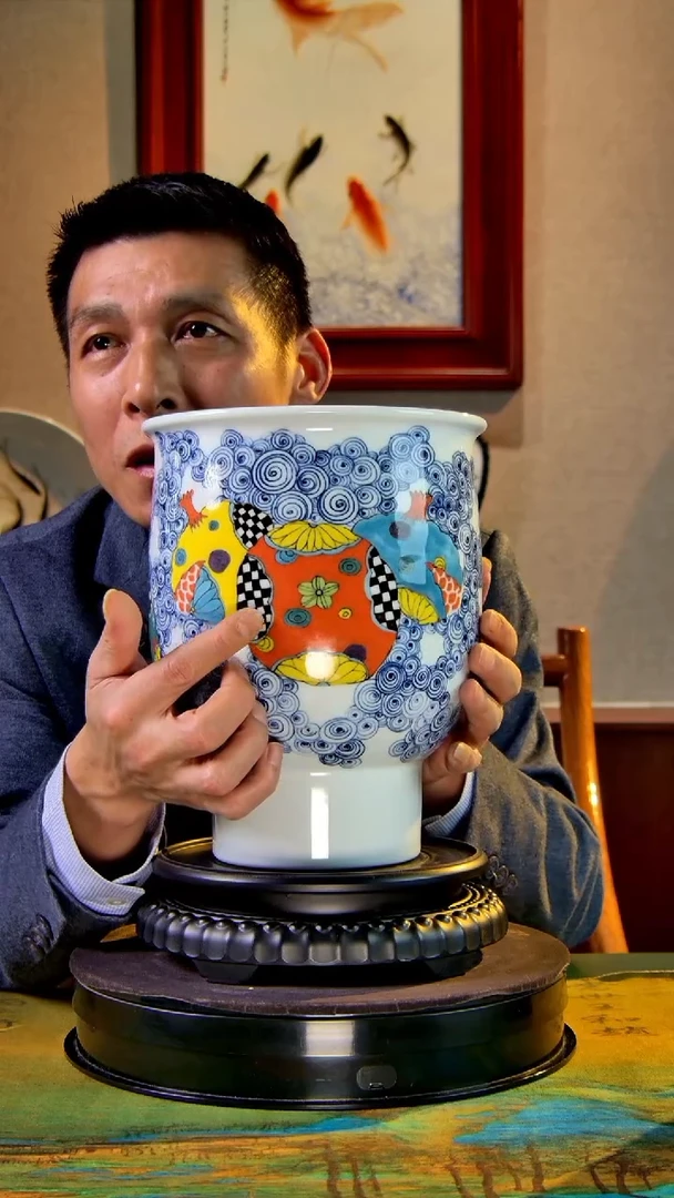 【闪购商品】瓶景德镇陶东方陶瓷艺术作品花瓶瓷板画摆件