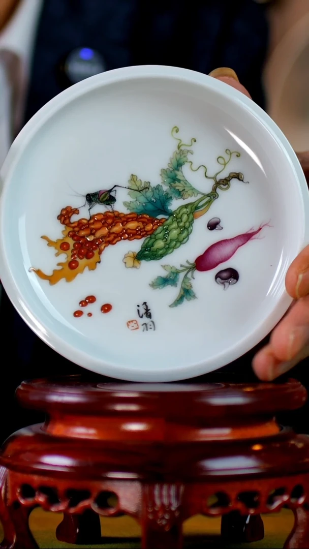 【闪购商品】瓶景德镇陶东方陶瓷艺术作品花瓶瓷板画摆件