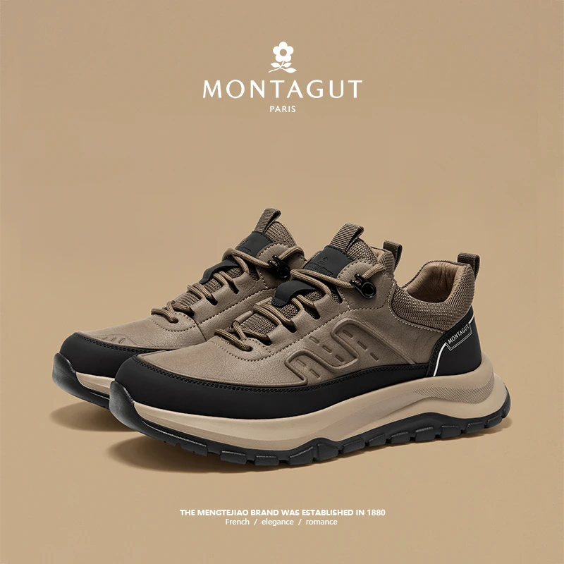 梦特娇男士春季新款百搭运动轻便防滑减震耐磨舒适休闲时尚男鞋