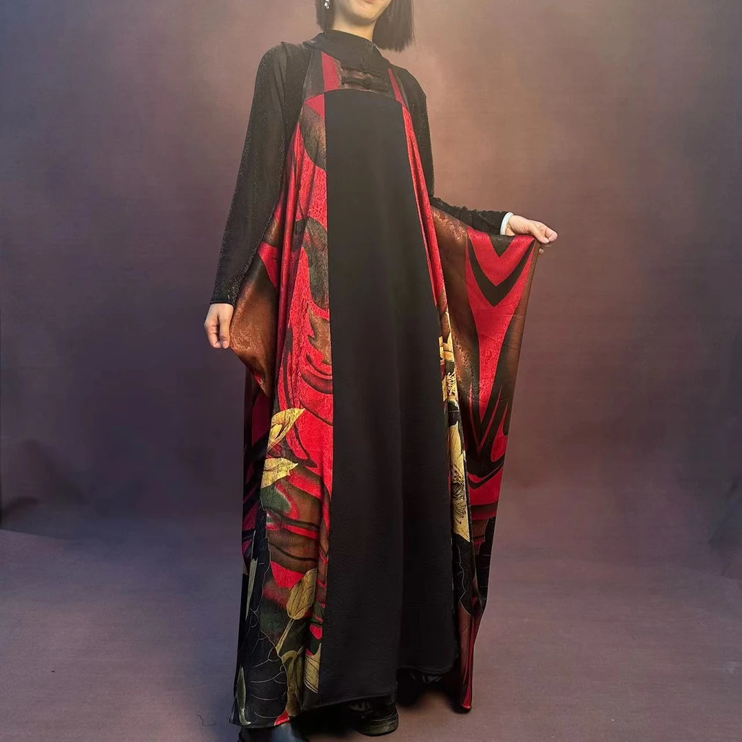 【大海轻奢】L23867新款花螺拼黑盘扣设计师款时尚旗袍