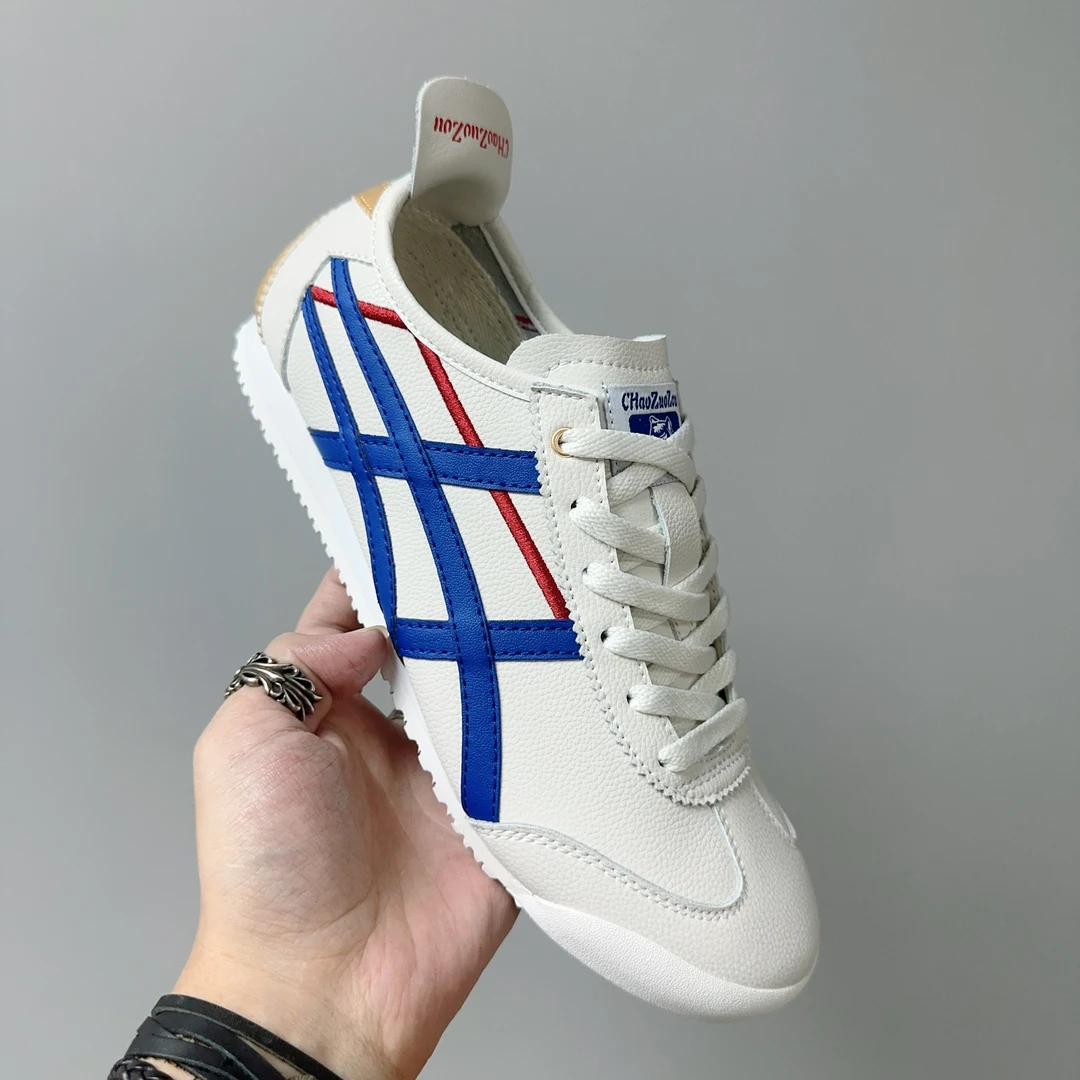 正品2024新款阿甘男鞋子潮鞋日系老虎潮牌休闲德训真皮运动休闲鞋