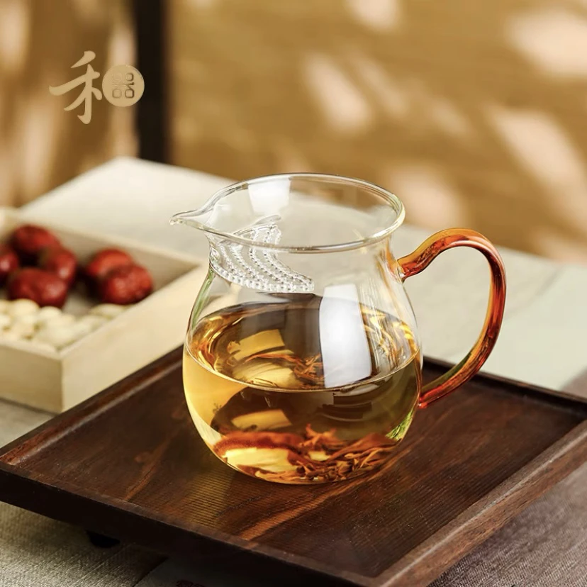 禾器观禄煮茶器家用高硼硅耐热玻璃大号公道杯带过滤加厚简约