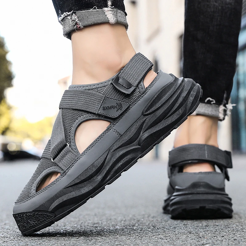 【双星】正品男鞋2024夏季户外透气个性休闲沙滩网红软底百搭凉拖