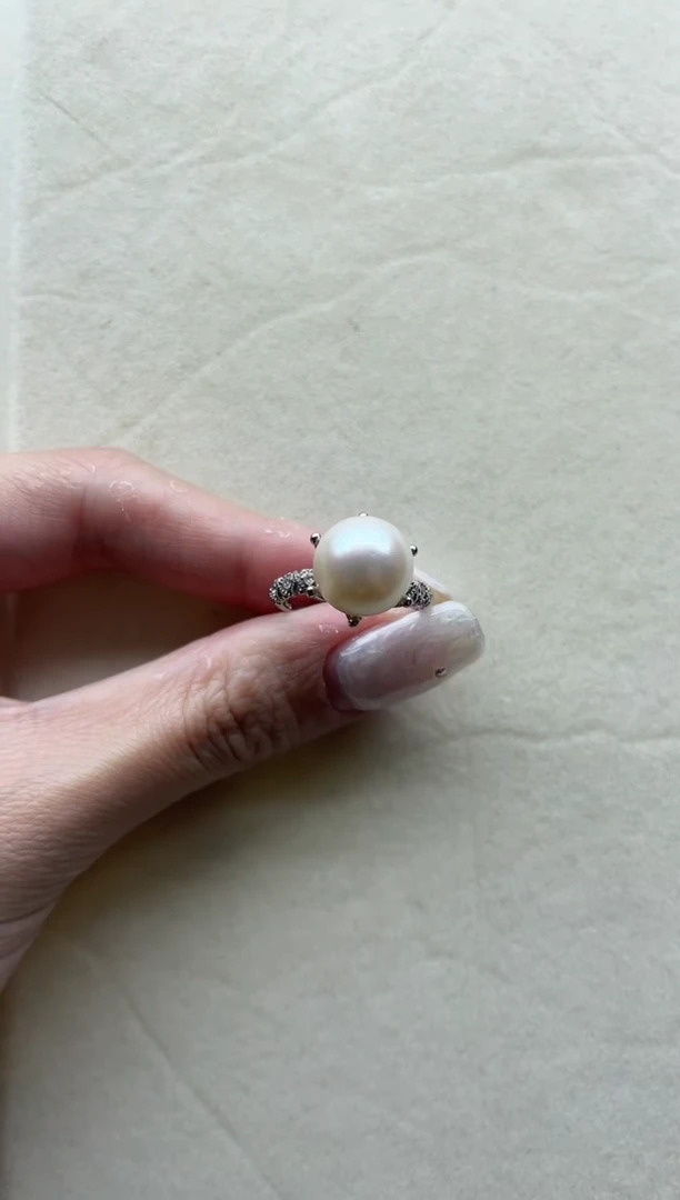 【闪购商品】淡水珍珠戒指银S925镶嵌Y34