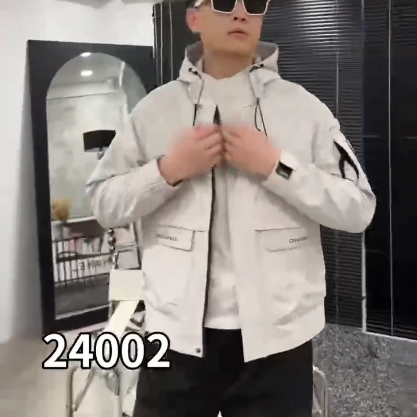 秋季新款男士夹克外套防风服时尚百搭连帽潮流